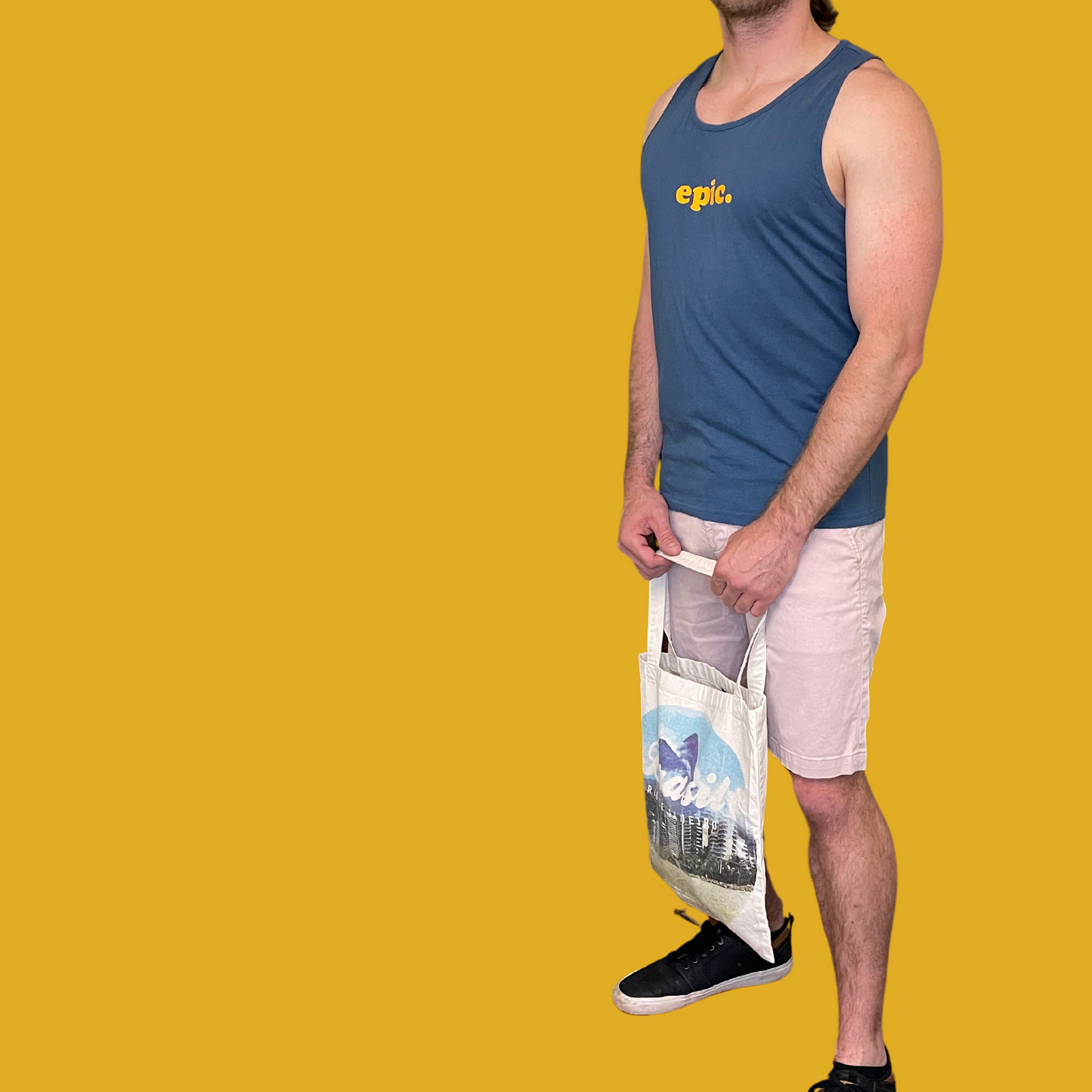 Débardeur - Bleu et jaune taille M