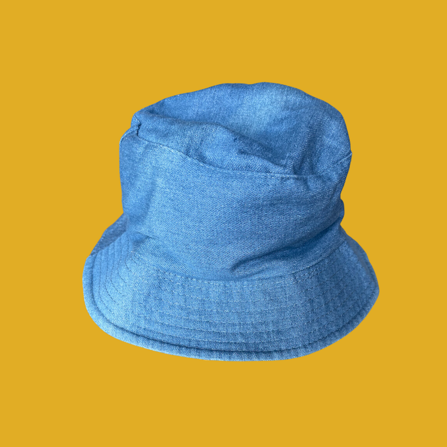 Bucket hat - Reversible pink leopard and denim size M