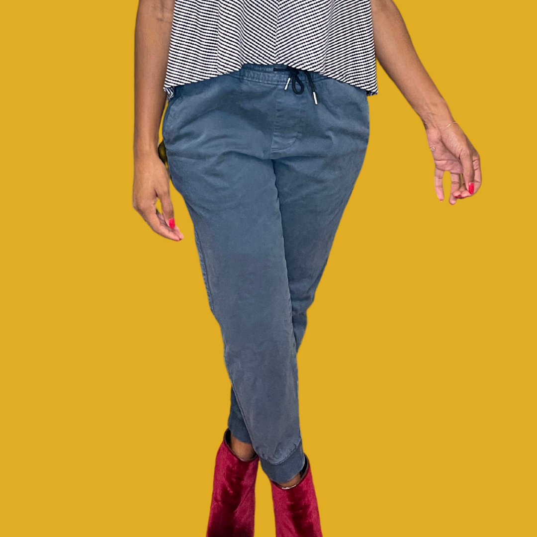 Pants - Blue/grey with a drawstring at the waist size XS