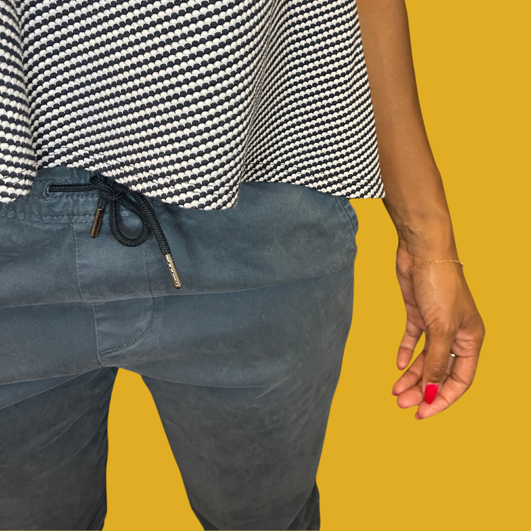 Pants - Blue/grey with a drawstring at the waist size XS