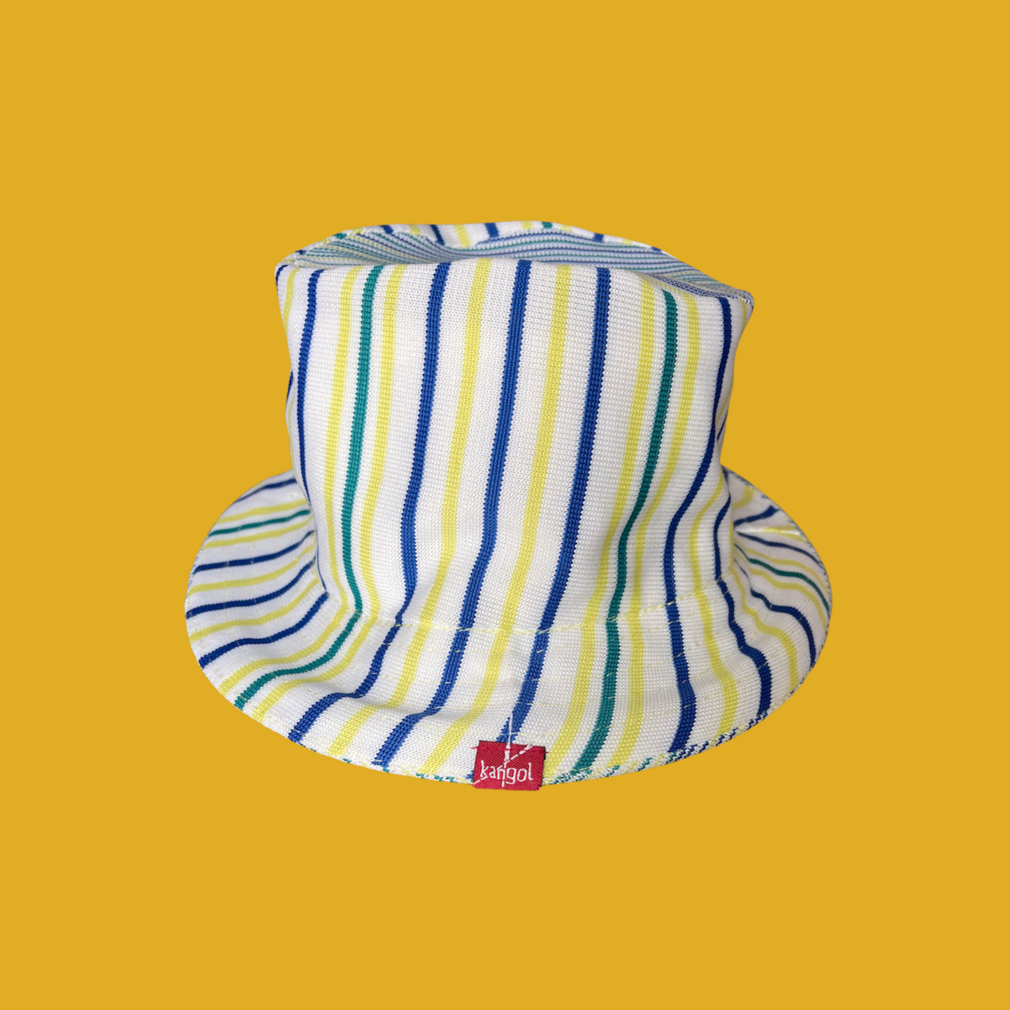 Bob - Rayé jaune, turquoise et bleu taille S