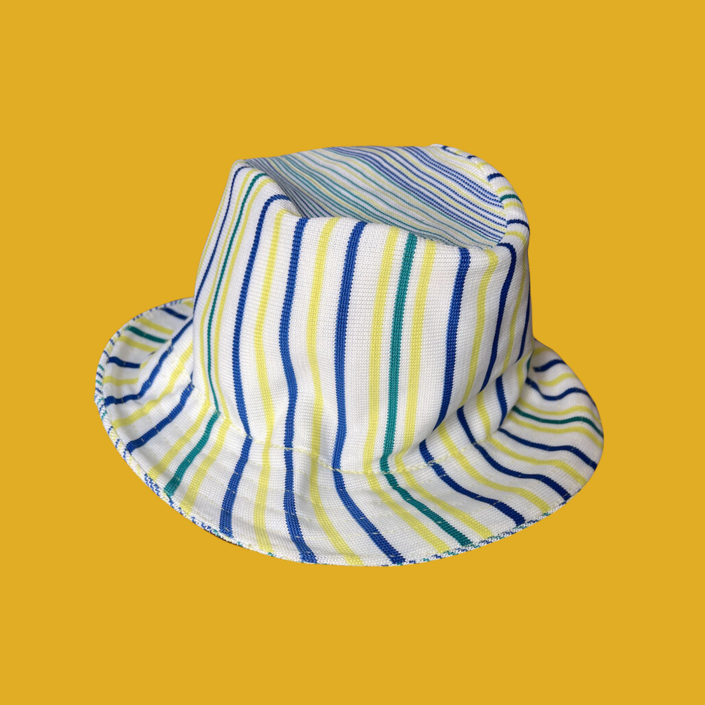 Bob - Rayé jaune, turquoise et bleu taille S
