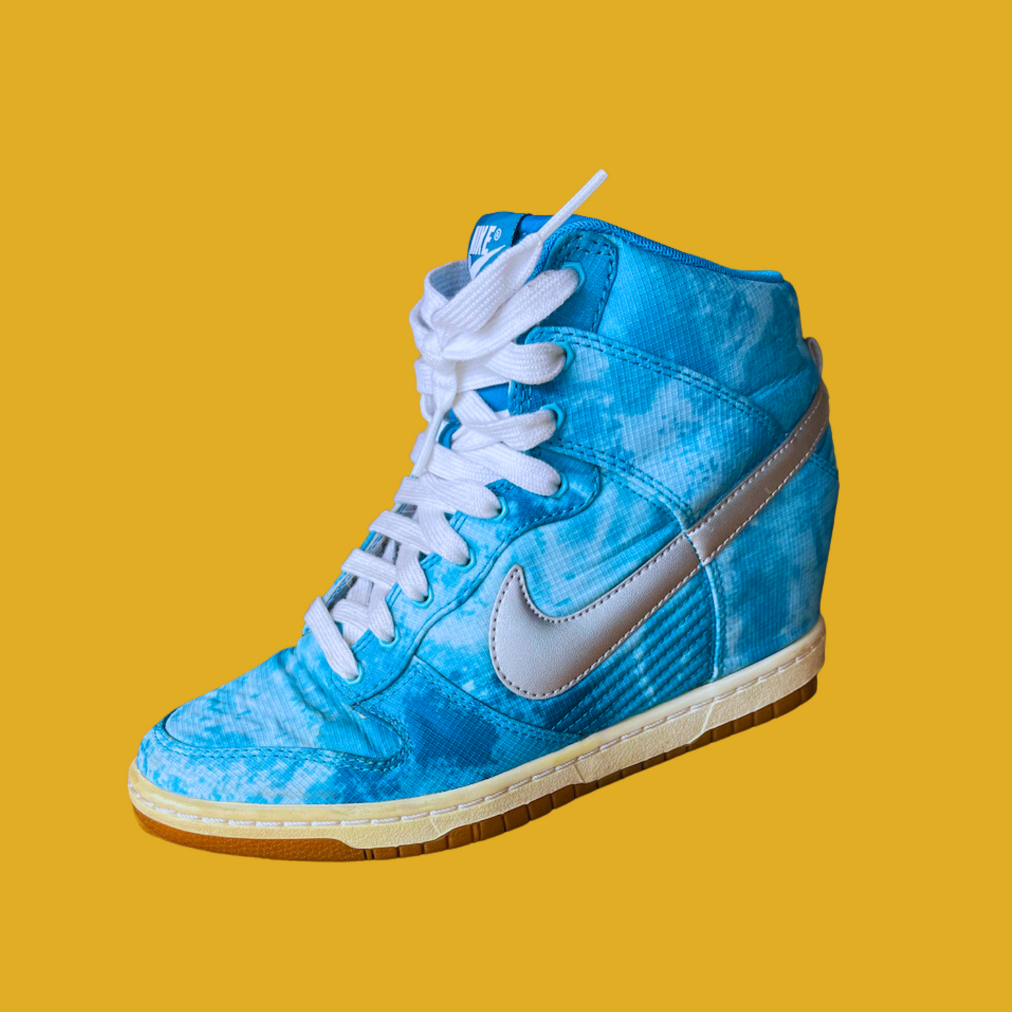 Baskets - Turquoise, argent mat et blanc taille 7.5/8 (37,5 - 38)