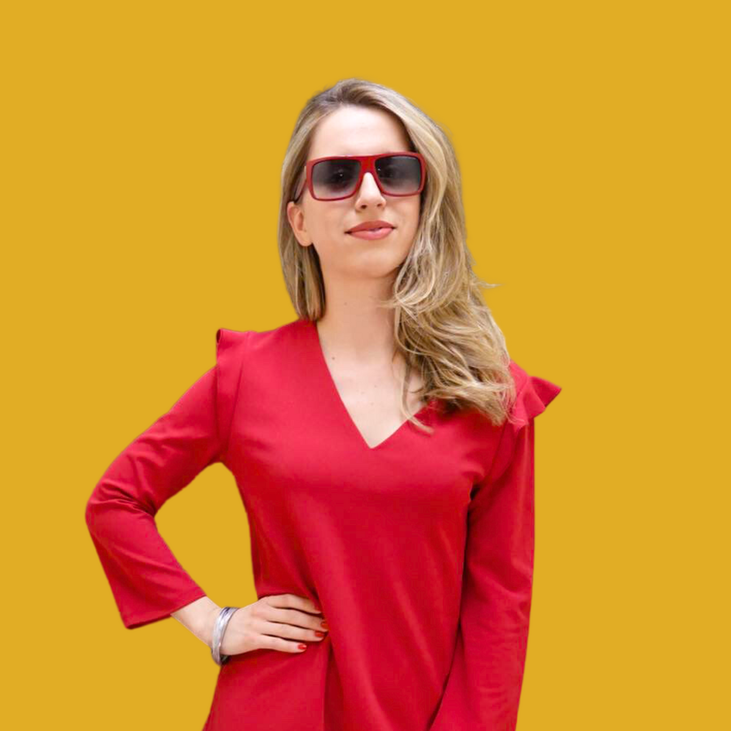 Sunglasses - Red and white striped
