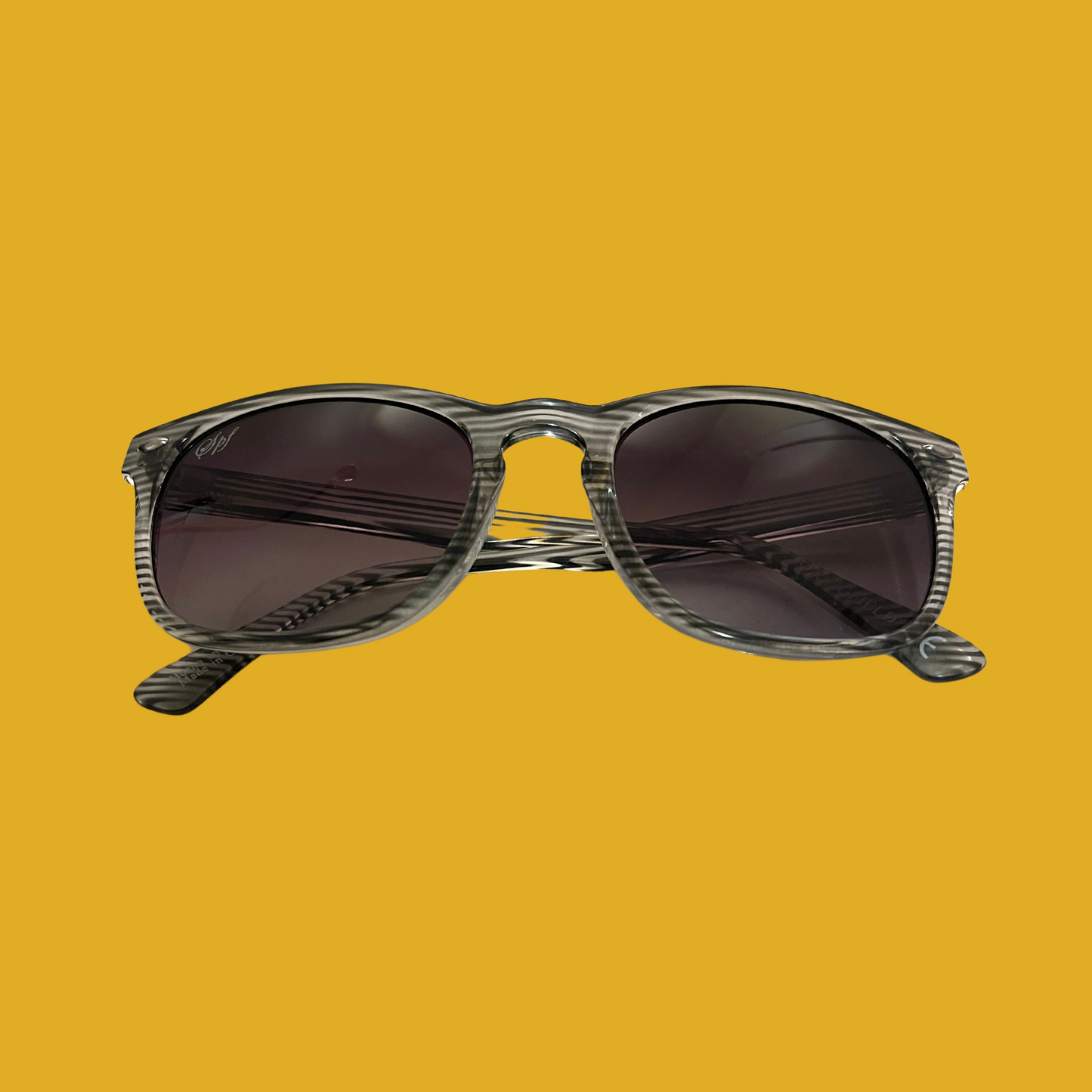 Lunettes de soleil - Rayées, gris et transparent