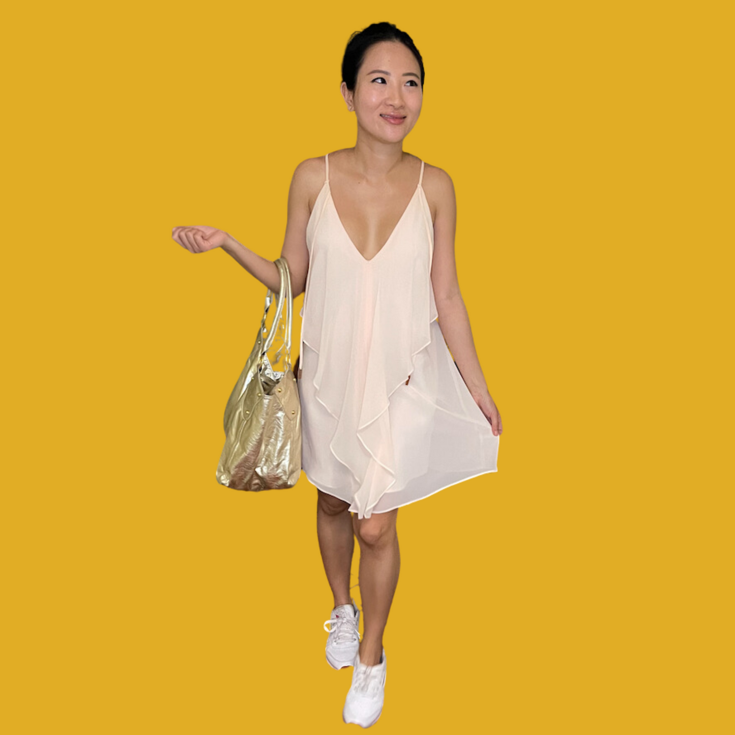 Porte-monnaie - Cuir vegan façon cabas doré