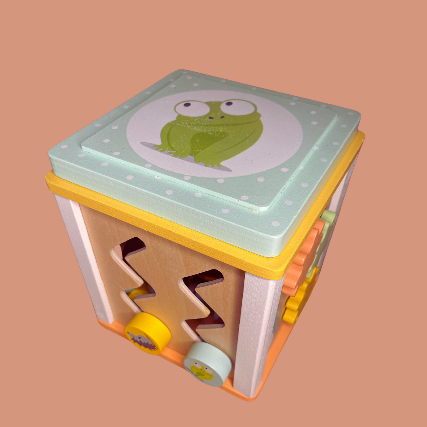 Bébé cubes en bois - Couleurs pastel