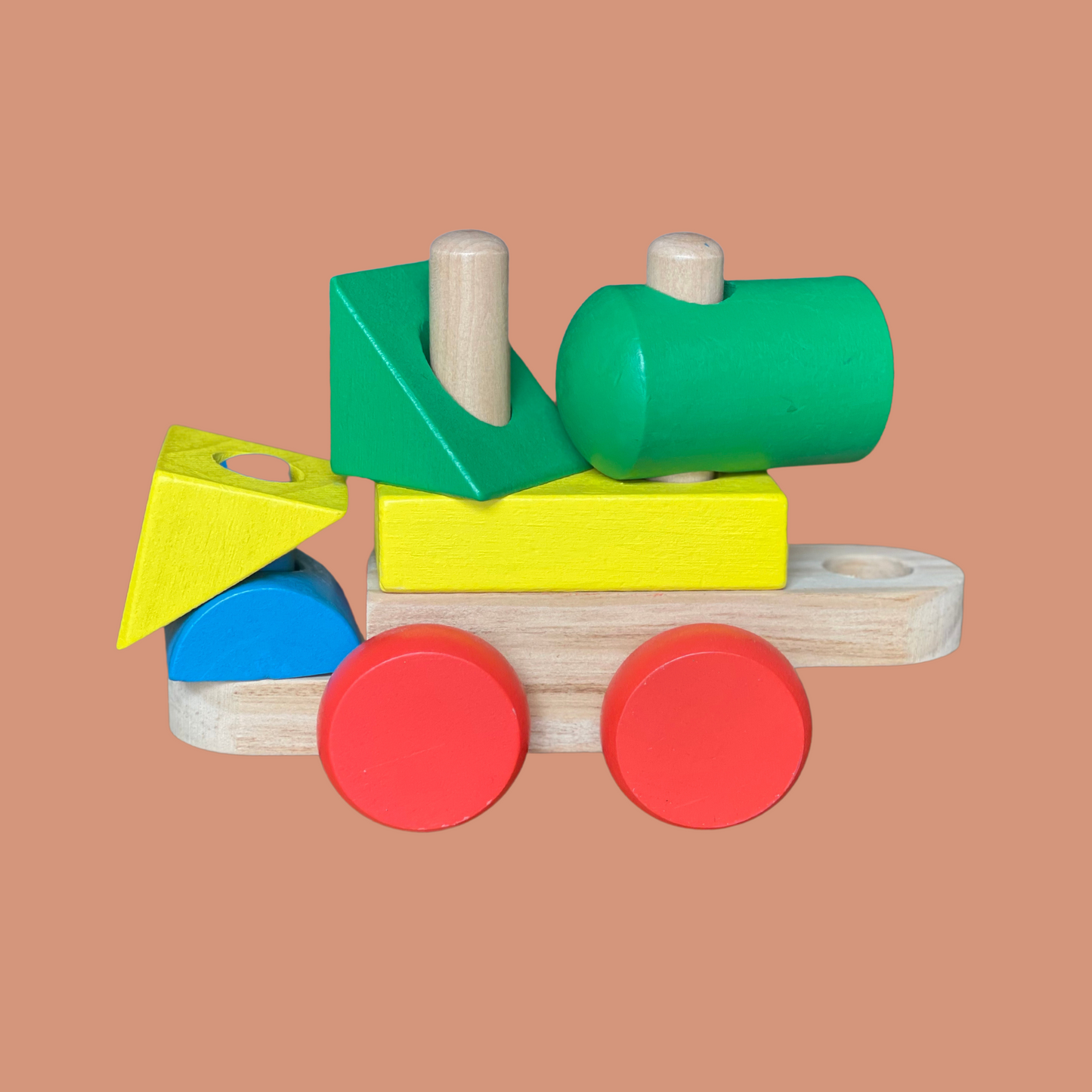 Kid / Baby wooden truck - Blocks for construction (set of 6 pieces)