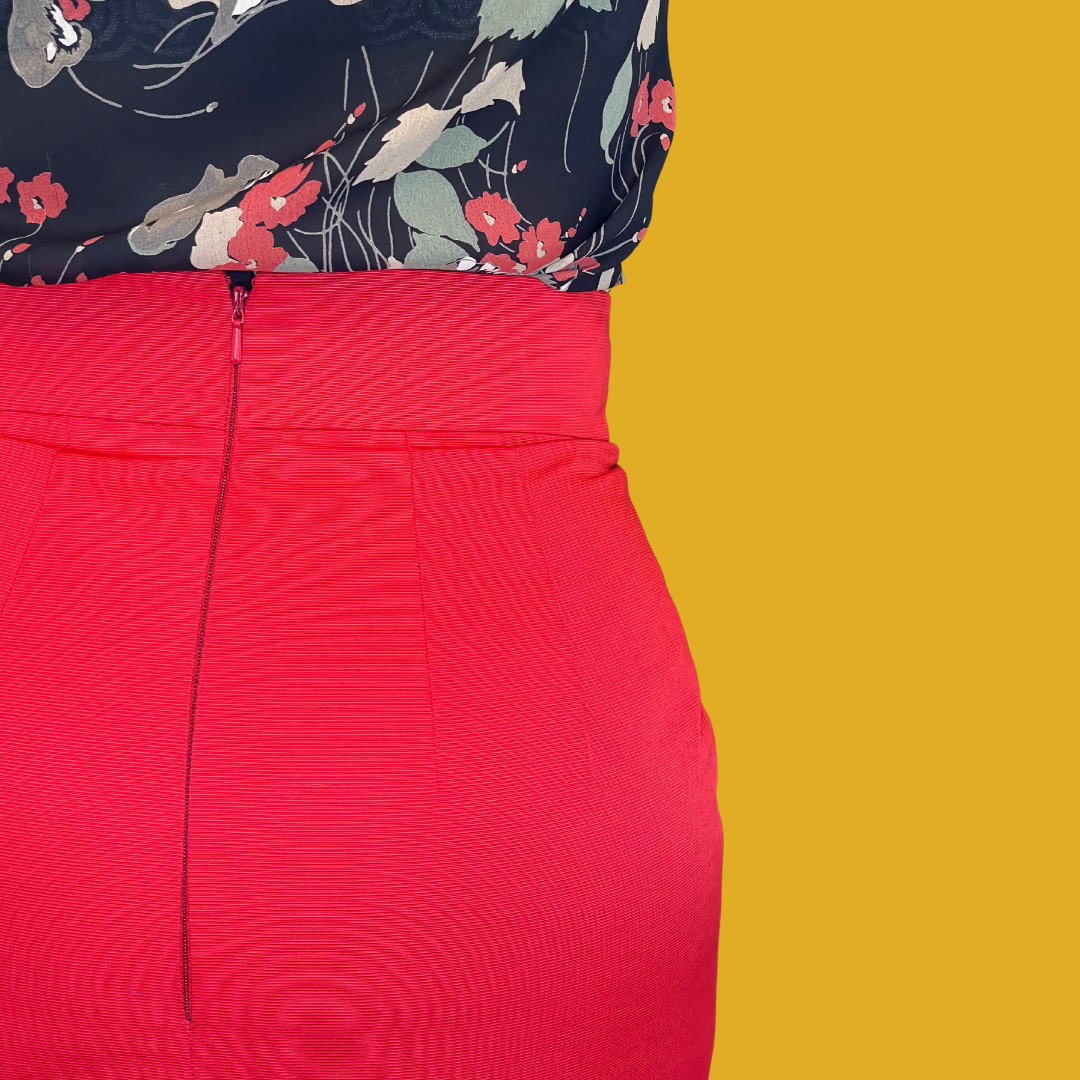 Skirt - Red crayon cut size XS (size 1-2)