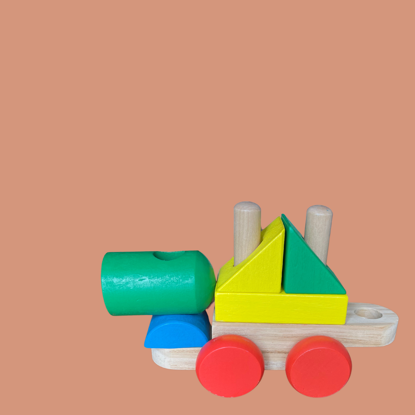 Kid / Baby wooden truck - Blocks for construction (set of 6 pieces)