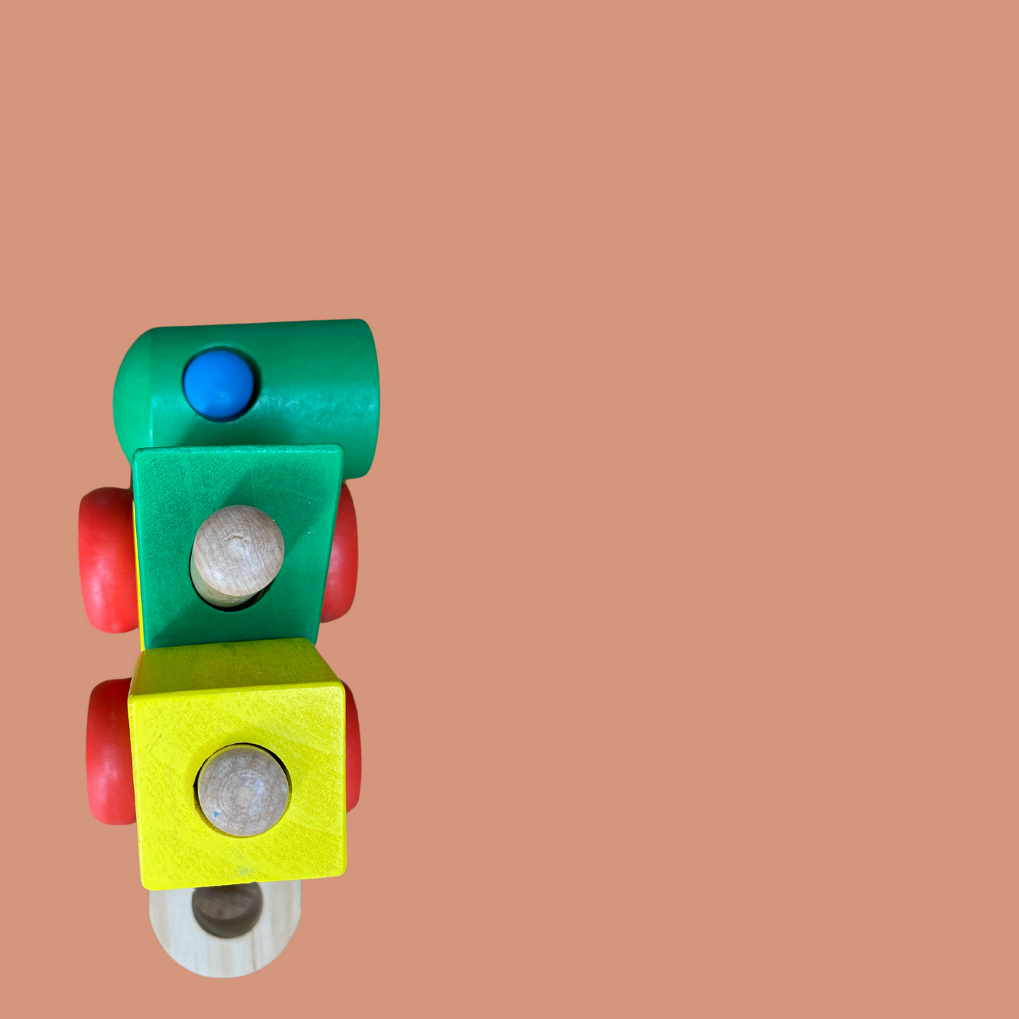 Kid / Baby wooden truck - Blocks for construction (set of 6 pieces)