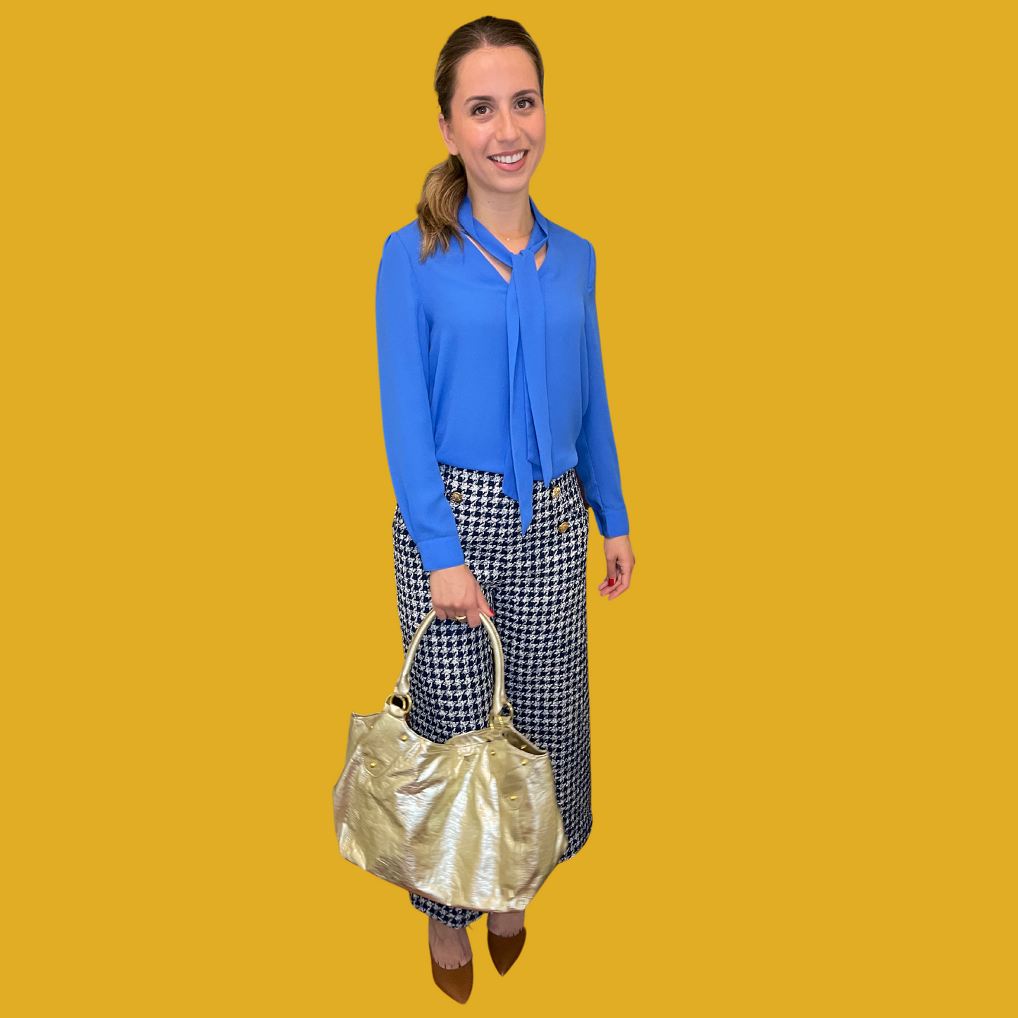 Porte-monnaie - Cuir vegan façon cabas doré