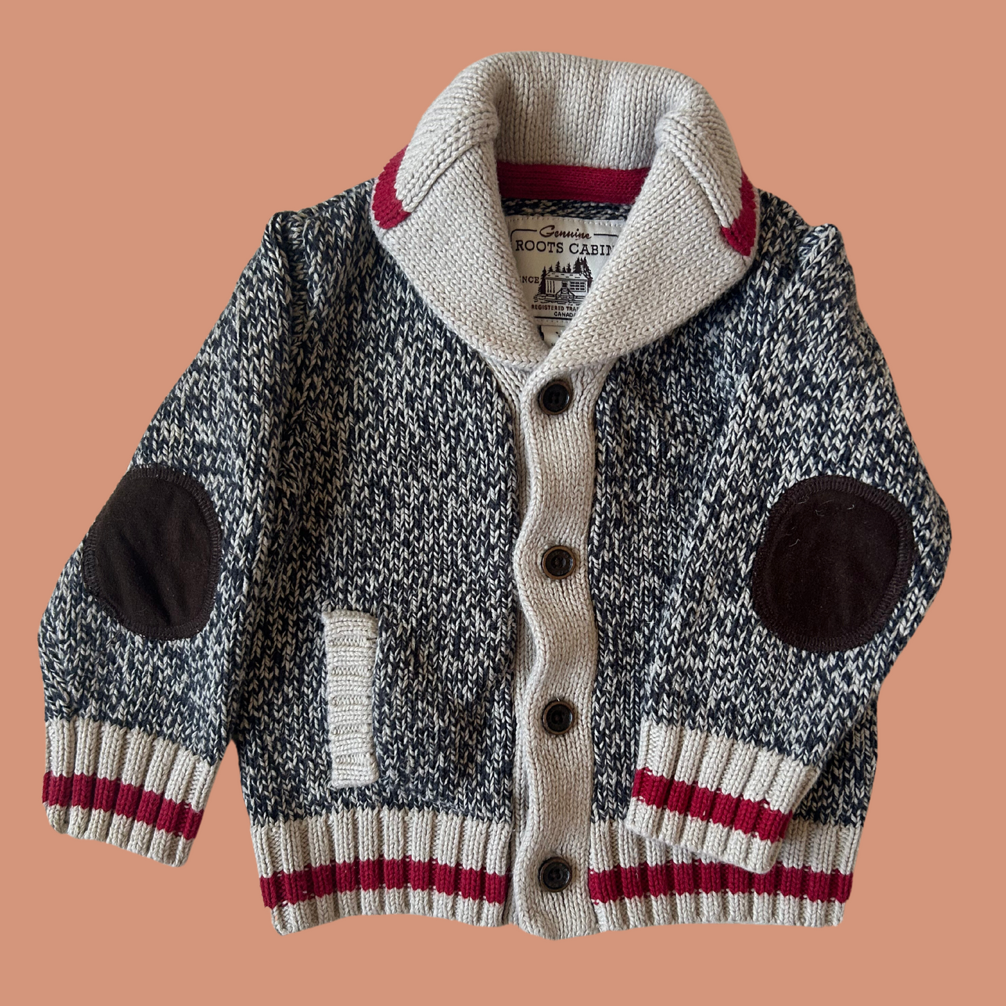 Baby cardigan - Cozy fit with large collar size 12-18 month