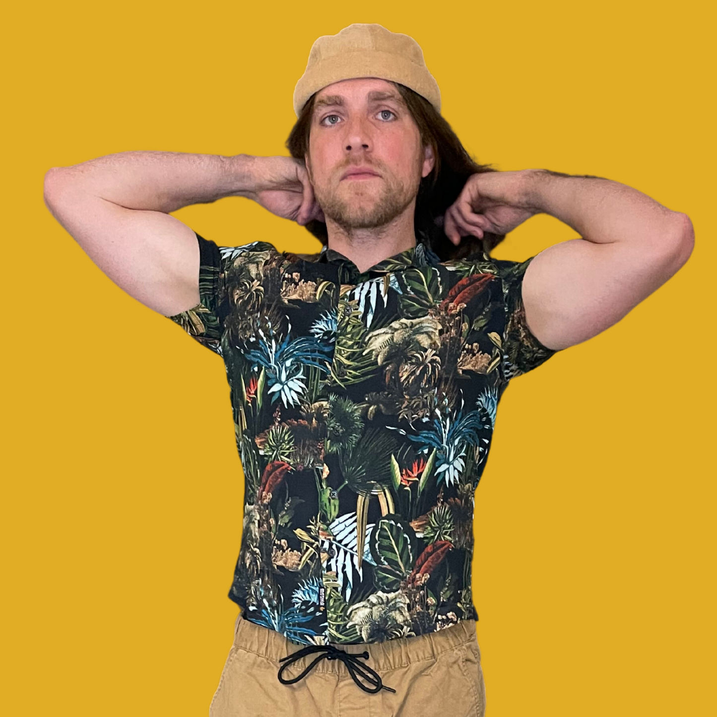 Chemise - Manches courtes avec imprimé tropical taille M
