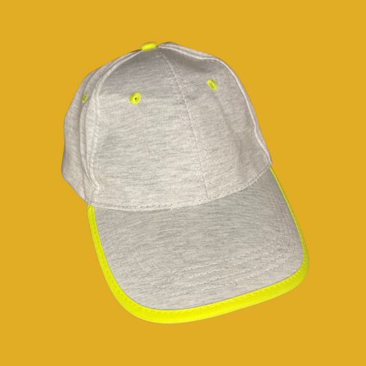 Casquette - Gris clair et jaune fluo taille S/M