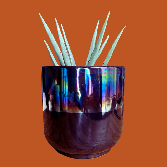 Plant pot - Iridescent and black