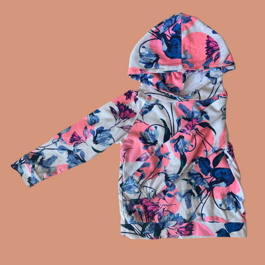 z. Baby hoodie - Neon floral pattern 18 - 24 month