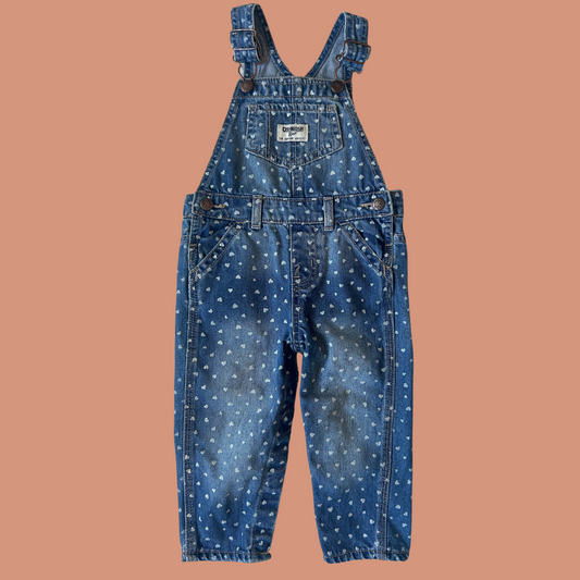 z. Baby overalls - Denim with heart-shaped pattern size 18 month