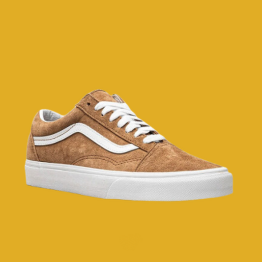 Baskets - Daim camel et blanc Taille 7 (37)